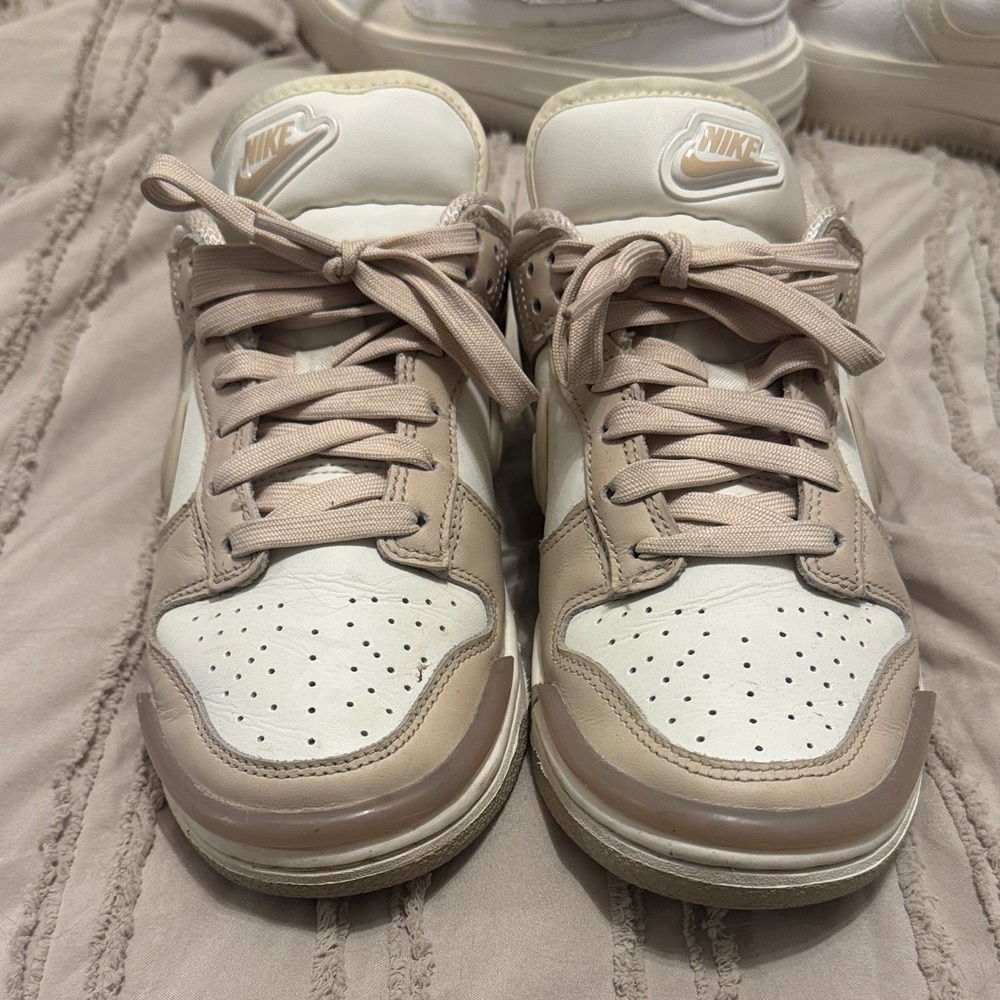 Nike Women's sand and White dunks